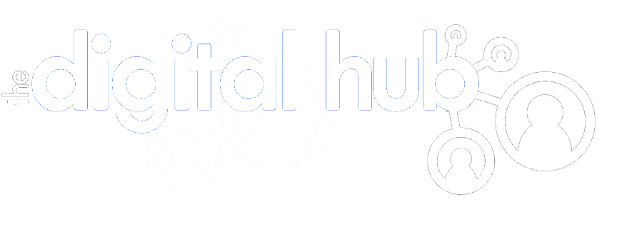 digital hub white logo